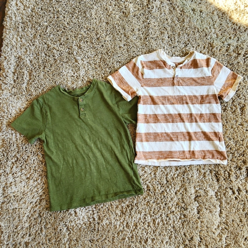 Boys H&M Short Sleeve Henley 2pk. 6X/7